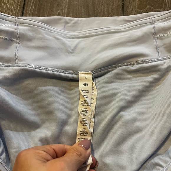 lululemon athletica White and Gray Athletic Shorts - Picture 3 of 3